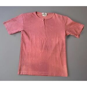 Vintage Cape Cod Sportswear Pink Textured Knit Top Women's Small USA